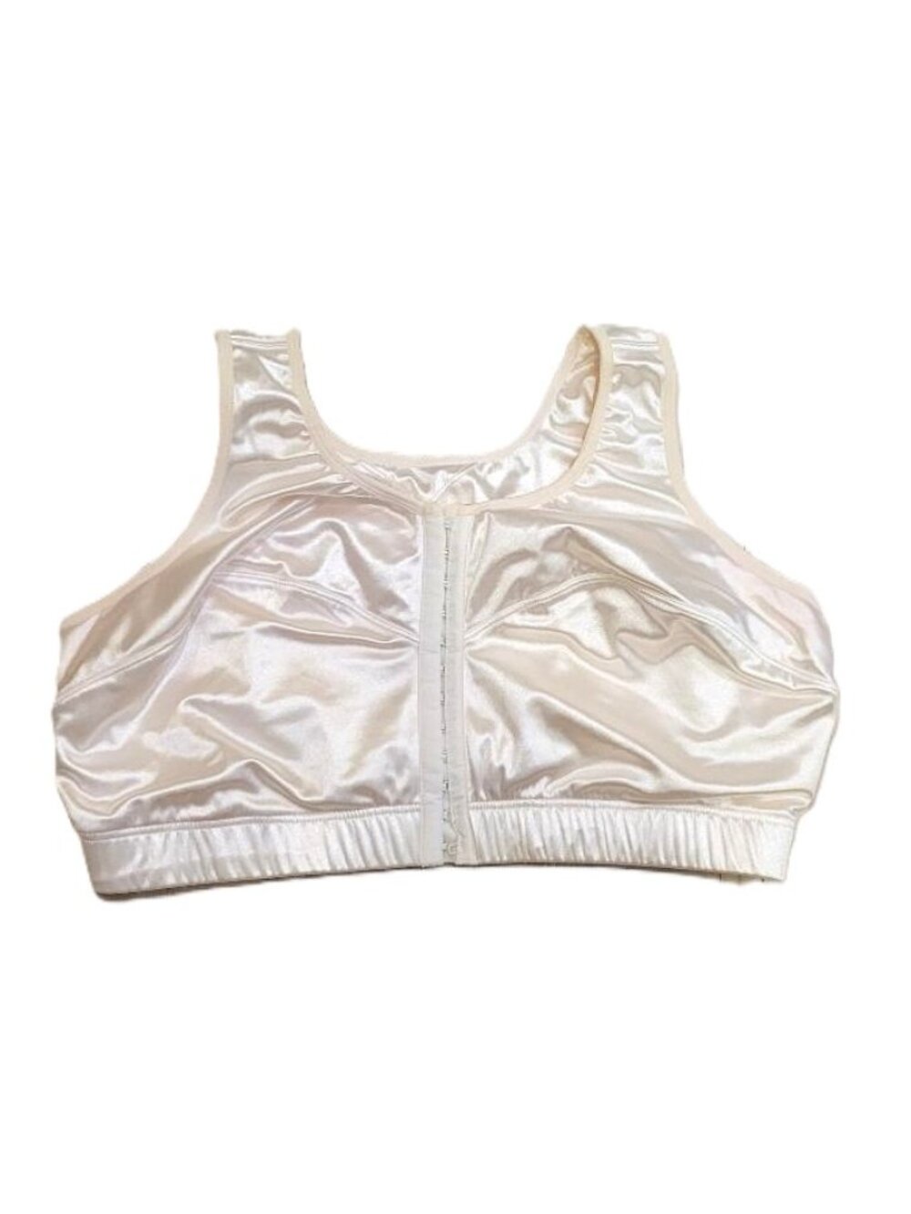 ENELL Full Coverage High Impact Sports Bra Off White Back Supp Sz 6 Bust 50-54"